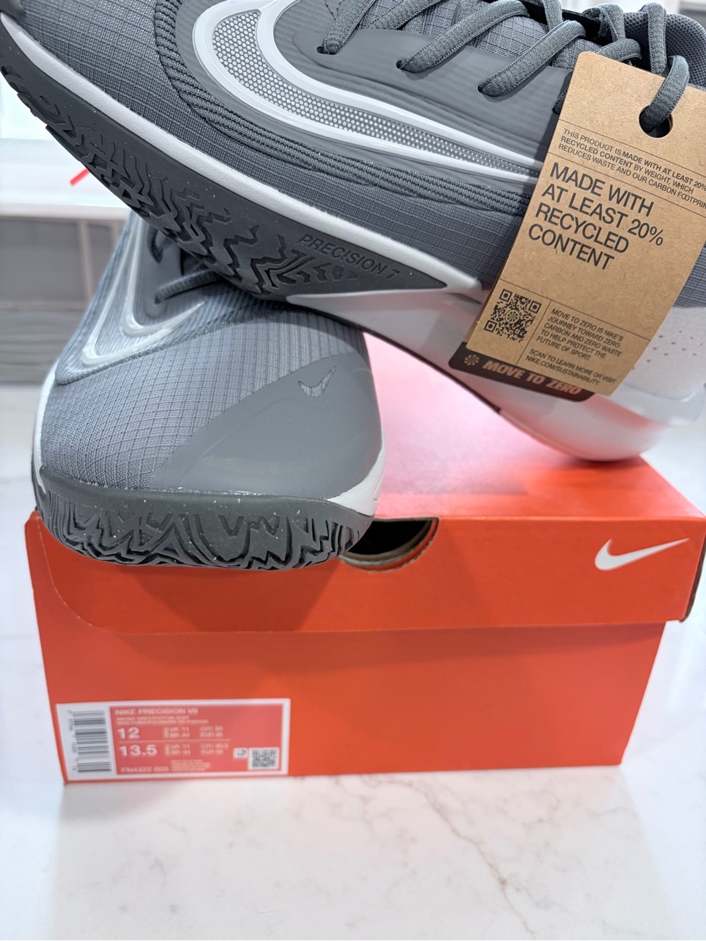 Nike Men’s Precision 2 Basketball Shoes - Gray